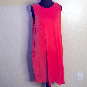 TIME AND TRU Pink tank top dress with pockets